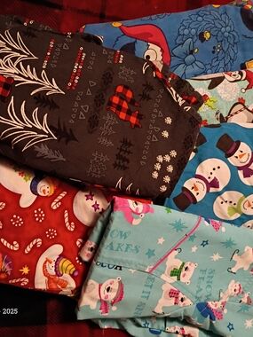 Holiday Nursing Scrub Tops  Bundle - Snowmen & Winter Prints